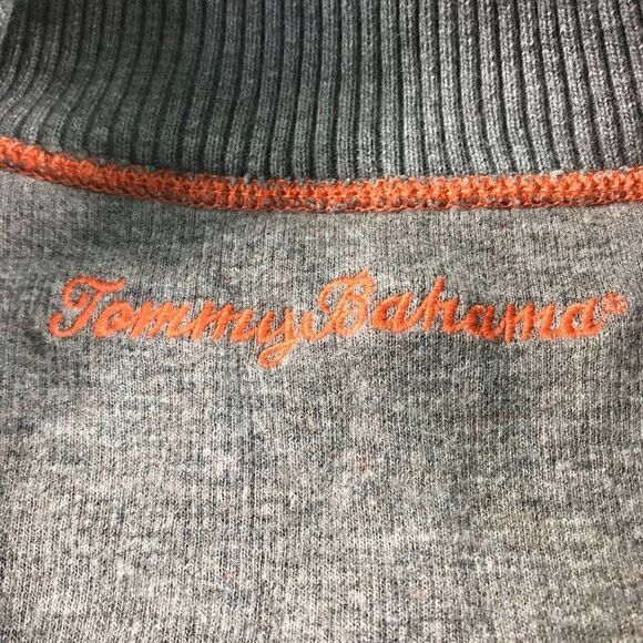 Tommy Bahama Men's Quarter-Zip Pullover Orange Sweater - Picture 7 of 11